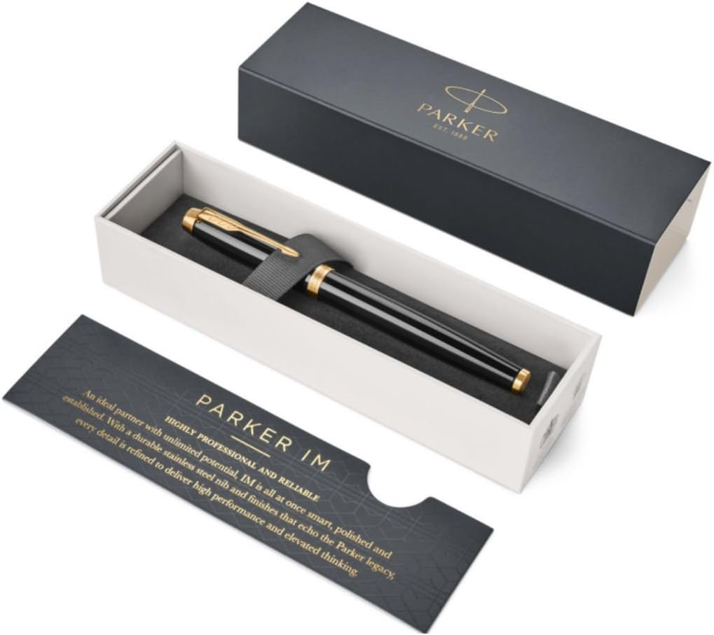 Parker IM Core Fountain Pen Fine Nib Black GT