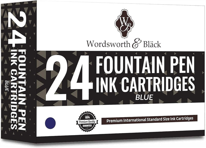 Wordsworth & Black Fountain Pen Ink Cartridges 24-Pack