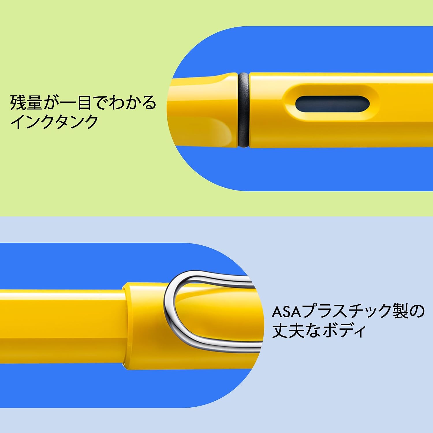 LAMY Safari Fountain Pen Ergonomic Grip Yellow Medium Nib