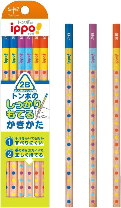 Tombow Triangle 2B Writing Pencil Anti-Slip Grip Triangular Shaft
