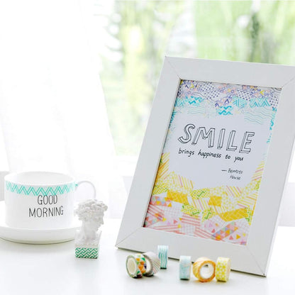 Yubbaex Mini Washi Tape Set 0.4in Wide Decorative Masking Rolls