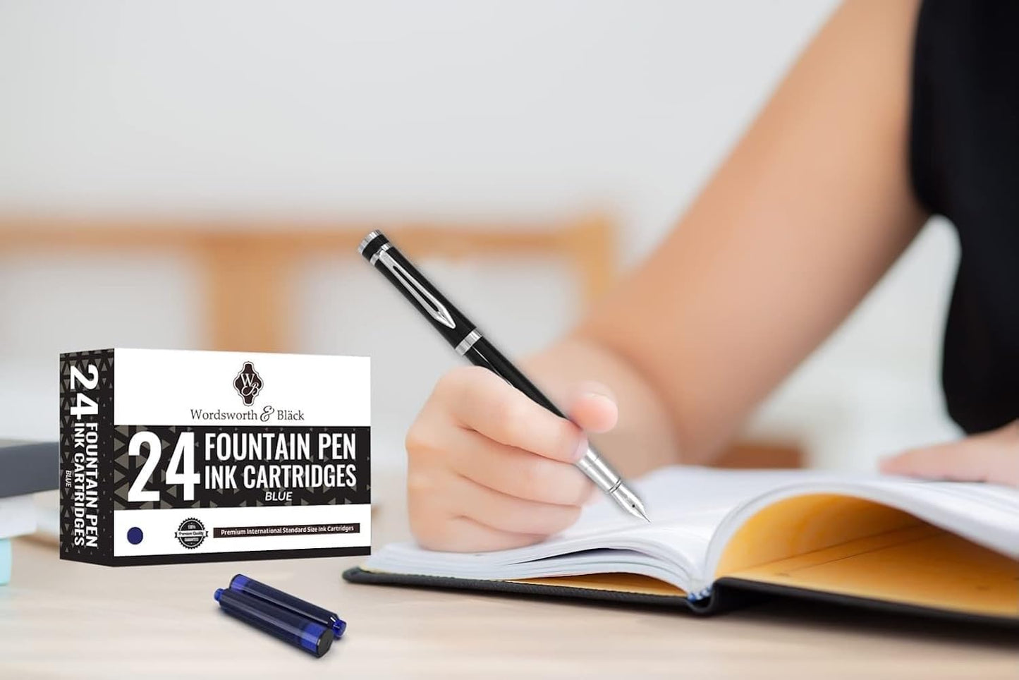 Wordsworth & Black Fountain Pen Ink Cartridges 24-Pack