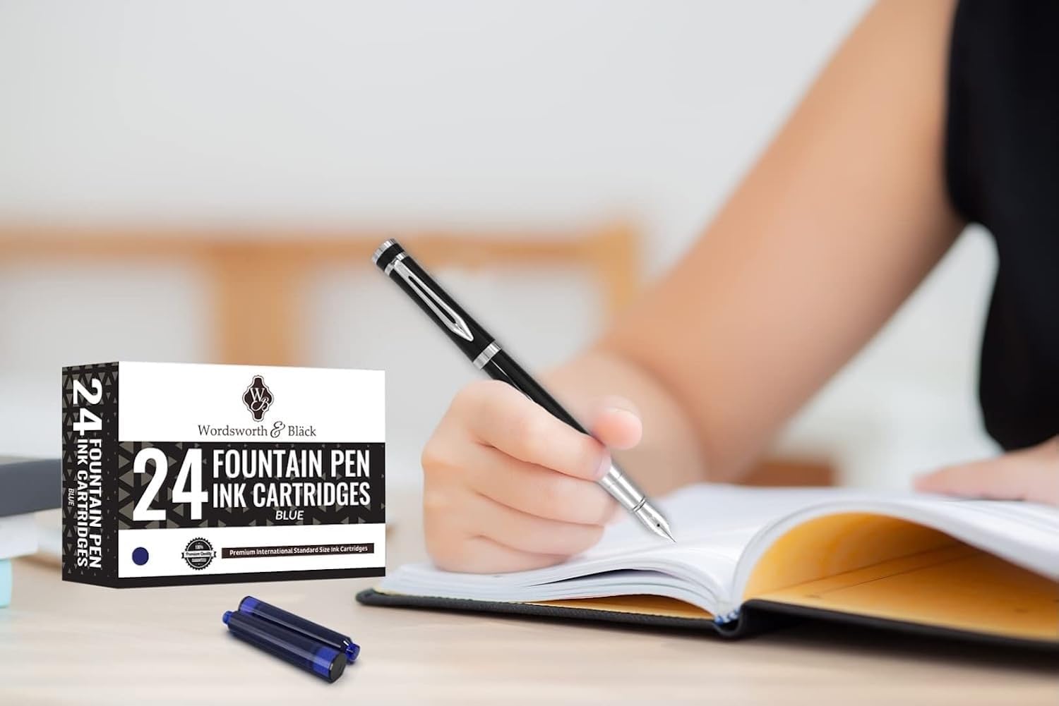 Wordsworth & Black Fountain Pen Ink Cartridges 24-Pack