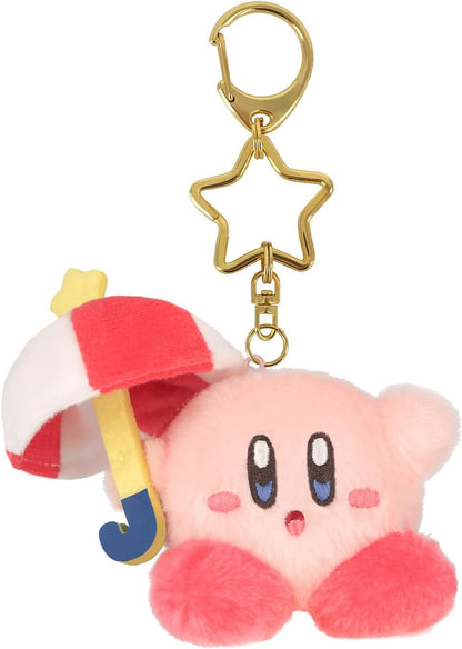 Sanei Boeki Kirby Mini Mofu Mascot Keychain Plush Toy