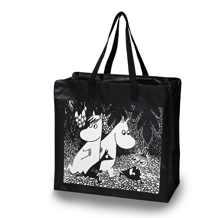 Blue House Moomin Zip Tote Bag Forest Print