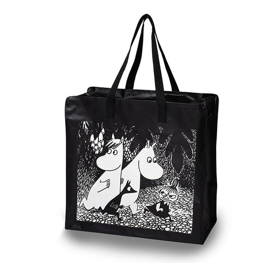 Blue House Moomin Zip Tote Bag Forest Print