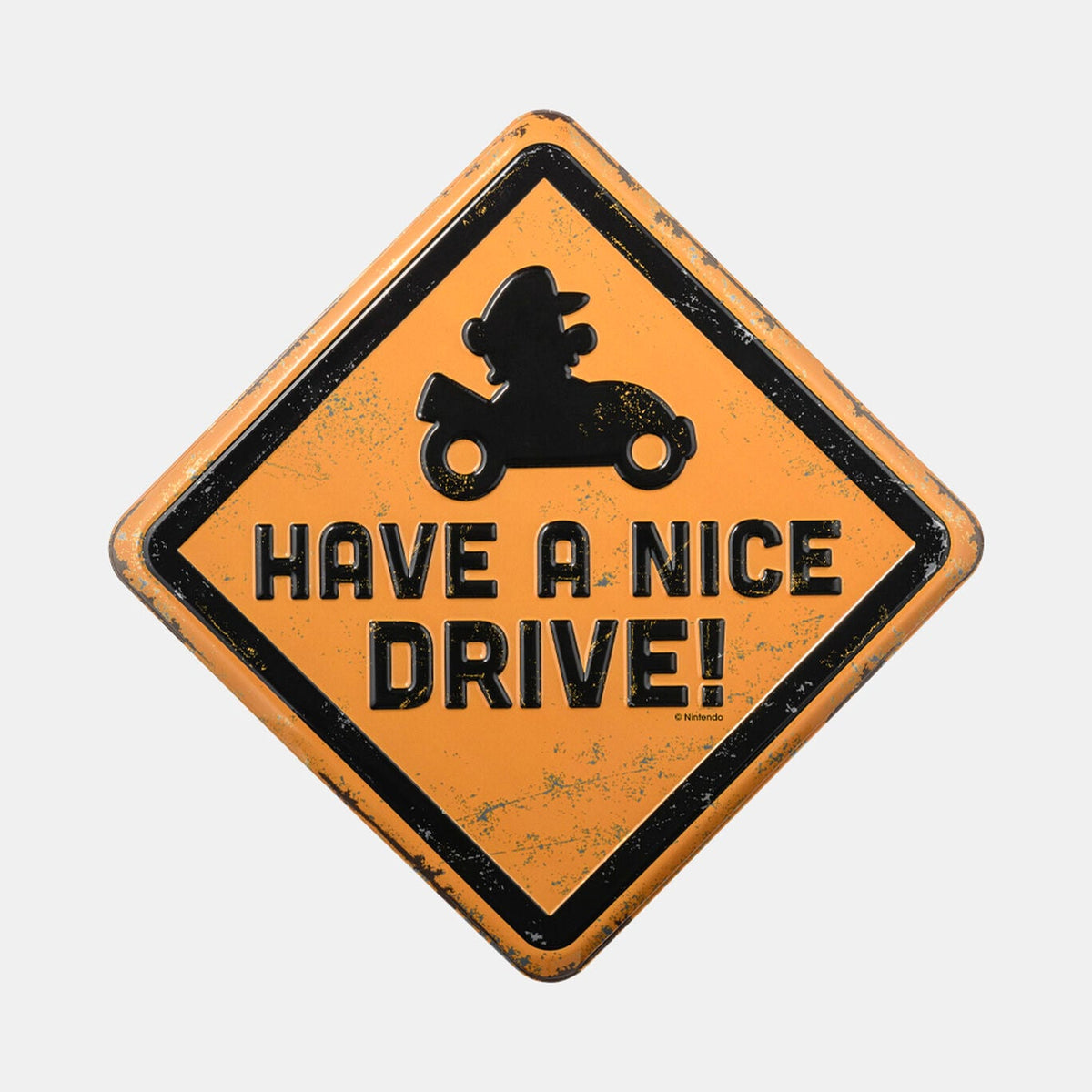 Nintendo Super Mario Kart World Vintage Tin Sign Yellow