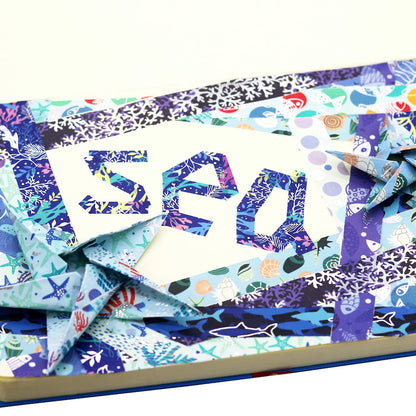 YUBX Washi Masking Tape Silver Foil 10 Ocean Theme 0.59in