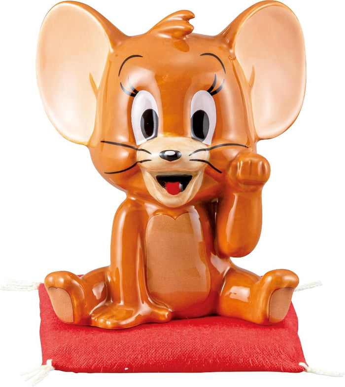Sun Art Tom & Jerry Maneki-neko Jerry Ceramic Figure Brown