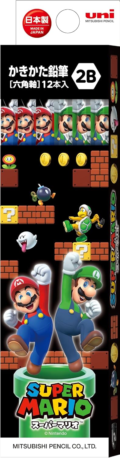 Mitsubishi Pencil Super Mario Graphite Pencils 12 Piece Set