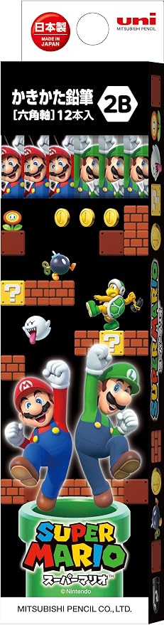Mitsubishi Pencil Super Mario Graphite Pencils 12 Piece Set