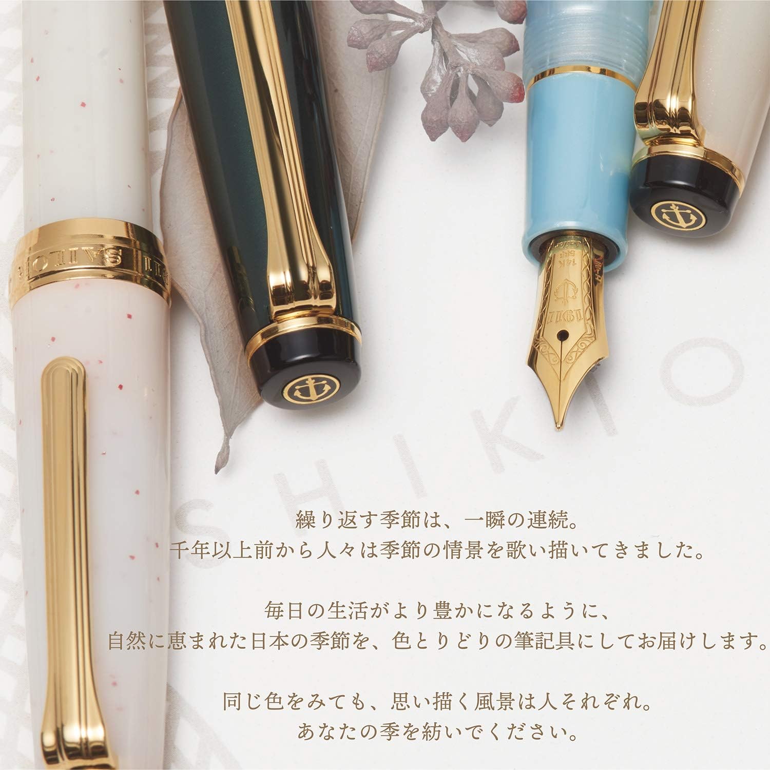 Sailor Shikiori Profit Fountain Pen 14k Gold Nib Medium Fine