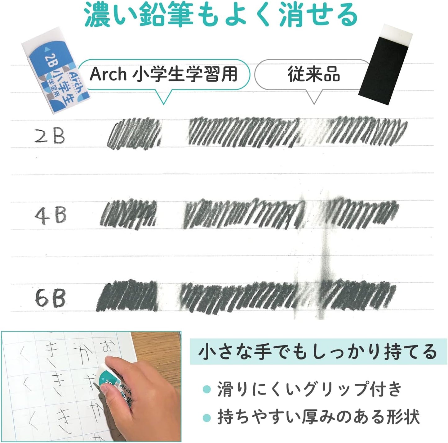 Sakura Arch RFAGM-5P Foam Eraser Set 5-Pack for Students