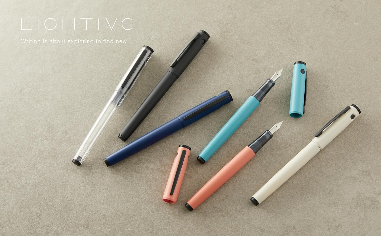 Pilot Lightive Fountain Pen Fine Nib Lightweight Airtight Cap