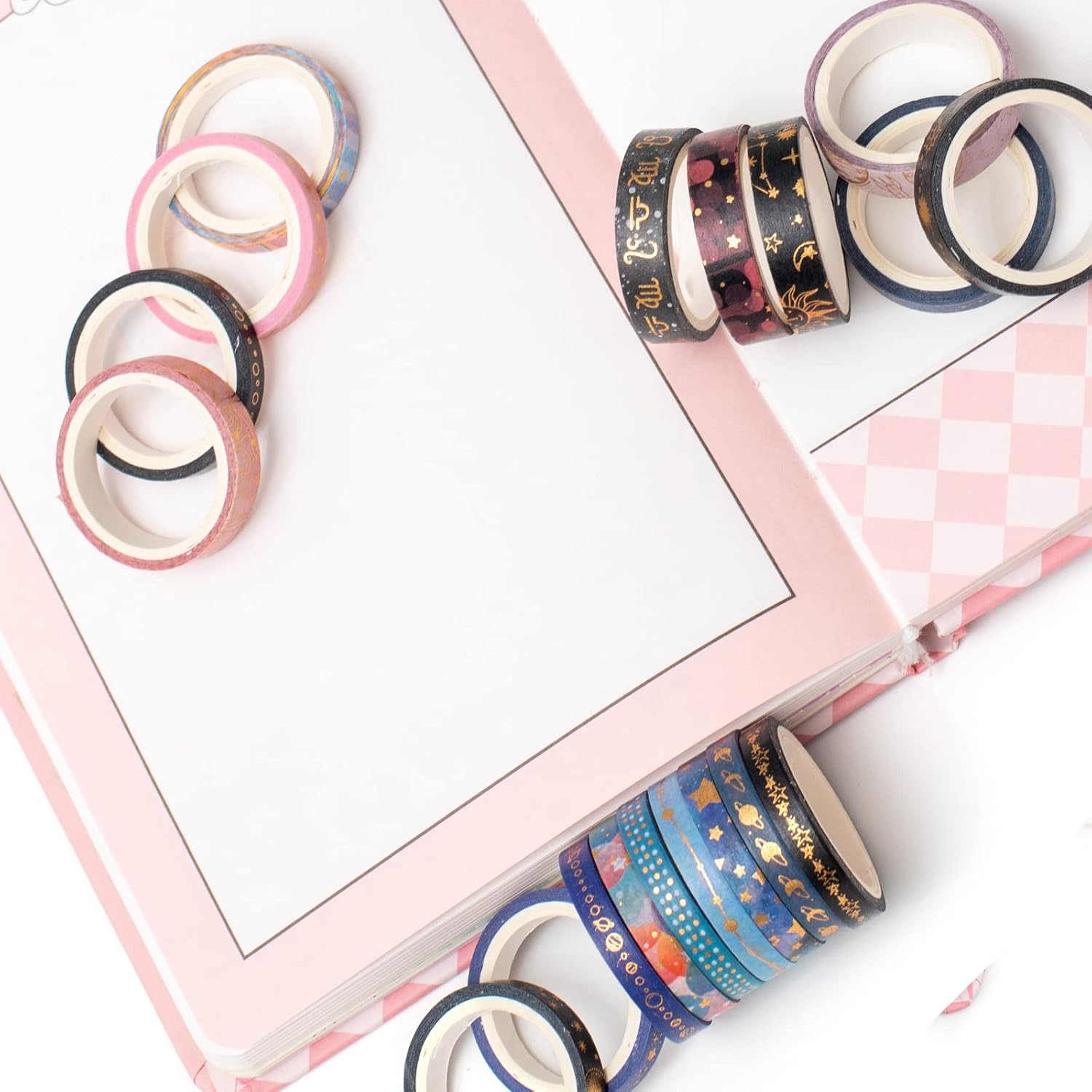 YUBX Nebula Washi Tape Set 30 Rolls Gold Foil Craft
