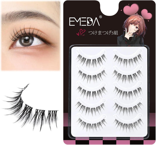 EMEDA Eyelashes Natural Eye Core  Lifestyle Makeup (dreamy tiara-52) - 5 Pairs