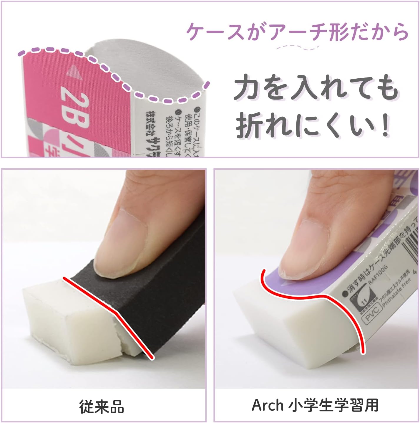 Sakura Arch RFAGM-5P Foam Eraser Set 5-Pack for Students