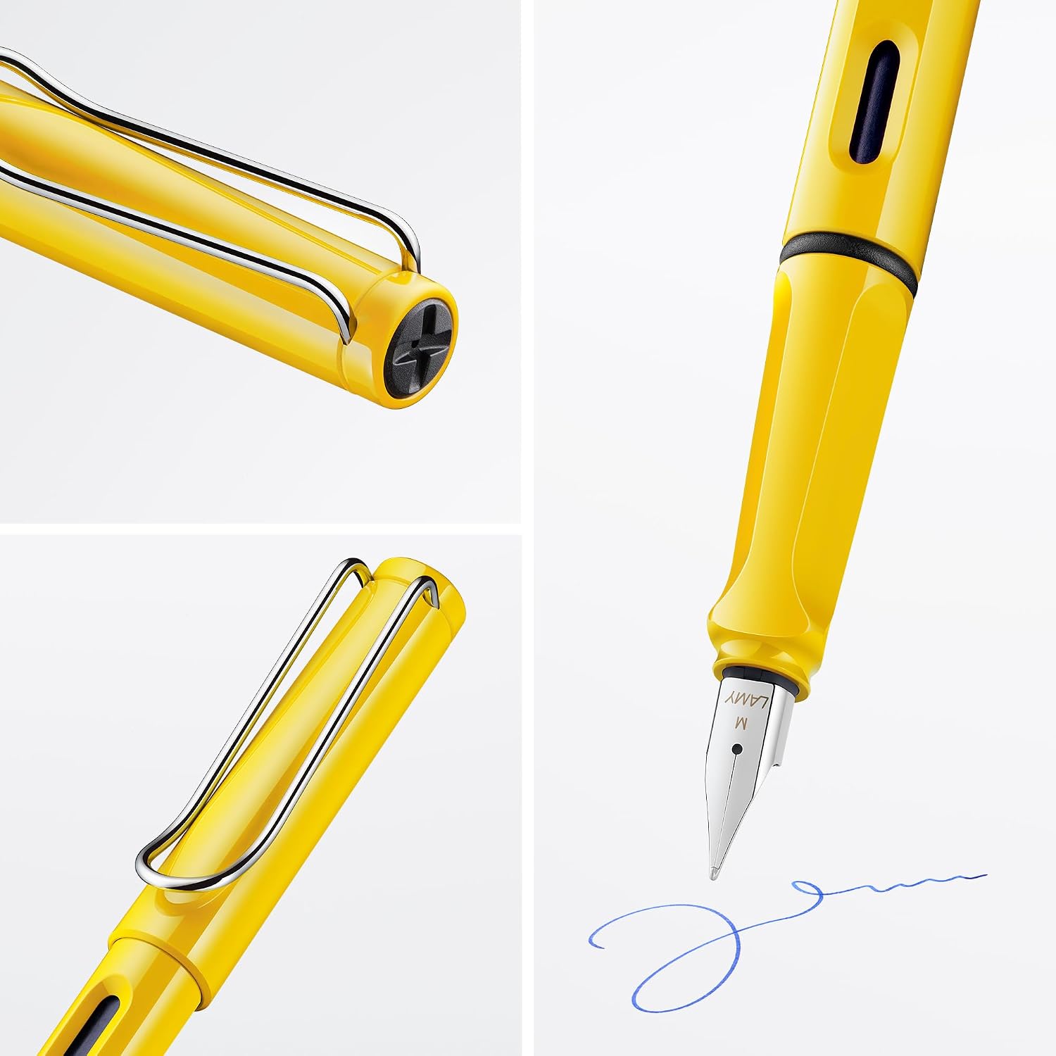 LAMY Safari Fountain Pen Ergonomic Grip Yellow Medium Nib