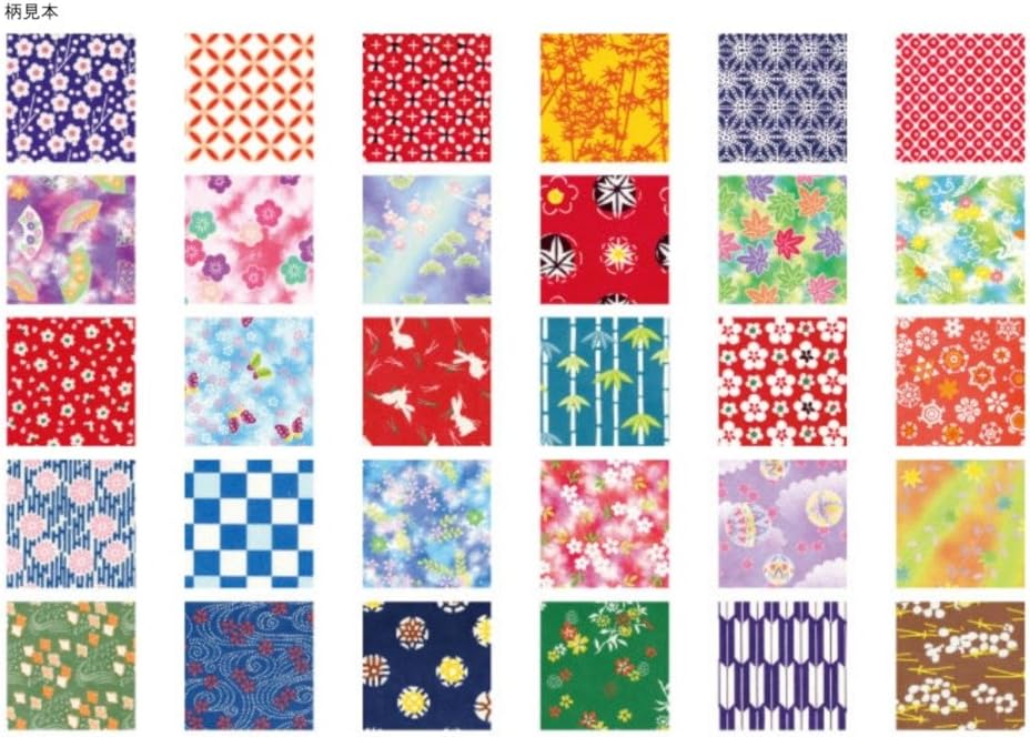 Showa Grim Washi Origami Paper 30 Traditional Patterns 3-Inch