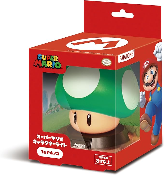 Nintendo Super Mario Light-Up Figure Display – (1UP Mushroom) - Yorozuya Store