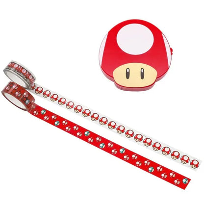Super Nintendo World™ Super Mushroom/1UP Mushroom Masking tape (2 pieces) & tape cutter set - Universal Studios Japan