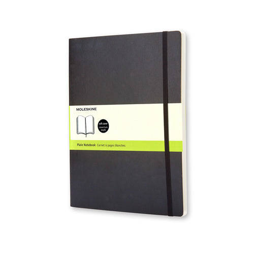 Moleskine Classic Hardcover Plain Notebook XL Size Black