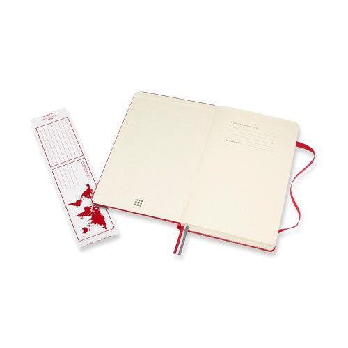 Moleskine Classic Expanded Hardcover Notebook Ruled Large Red