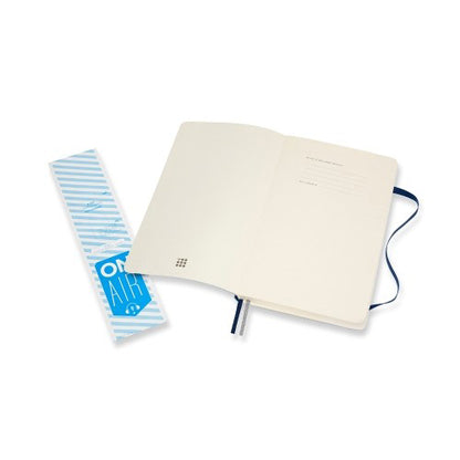 Moleskine Classic Expanded Notebook Soft Cover Large Plain Blue