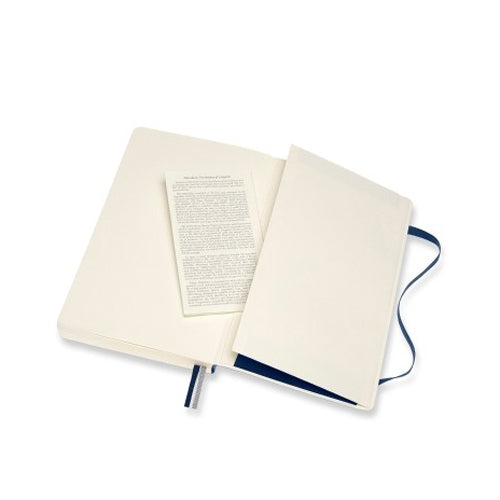 Moleskine Classic Expanded Notebook Soft Cover Large Plain Blue