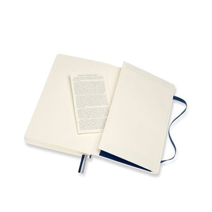 Moleskine Classic Expanded Notebook Soft Cover Large Plain Blue