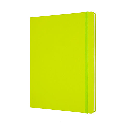 Moleskine Classic Hardcover Notebook Plain XL 9.8x7.5in Lemon Green