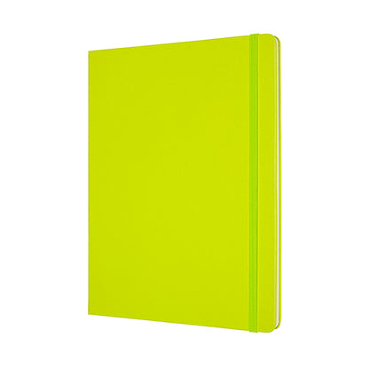 Moleskine Classic Hardcover Notebook Plain XL 9.8x7.5in Lemon Green