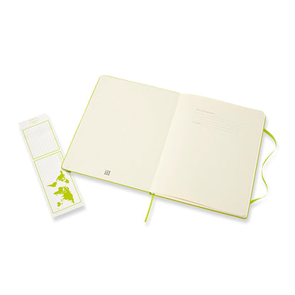 Moleskine Classic Hardcover Notebook Plain XL 9.8x7.5in Lemon Green