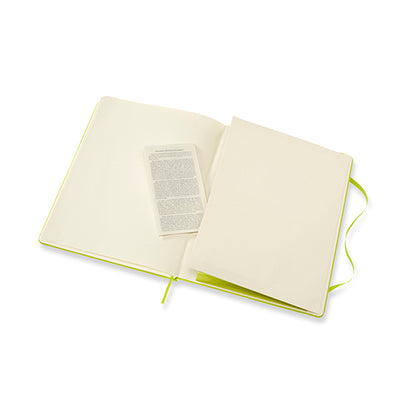 Moleskine Classic Hardcover Notebook Plain XL 9.8x7.5in Lemon Green