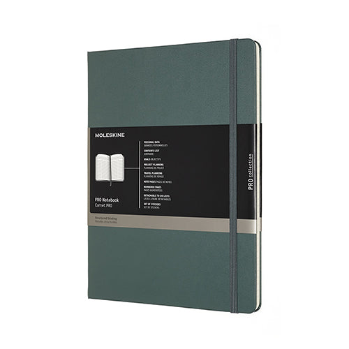 Moleskine Pro Collection Hard Cover Notebook XL Forest Green