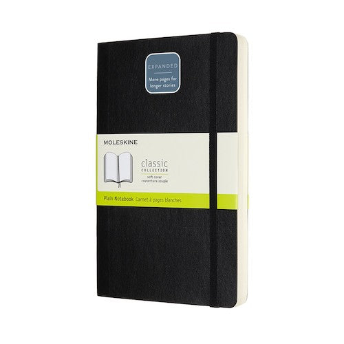 Moleskine Classic Expanded Notebook Softcover Large Plain Black