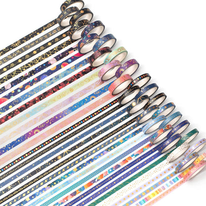 YUBX Nebula Washi Tape Set 30 Rolls Gold Foil Craft