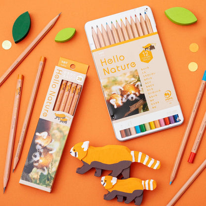 Tombow Hello Nature 2B Graphite Pencils Red Panda 12-Pack
