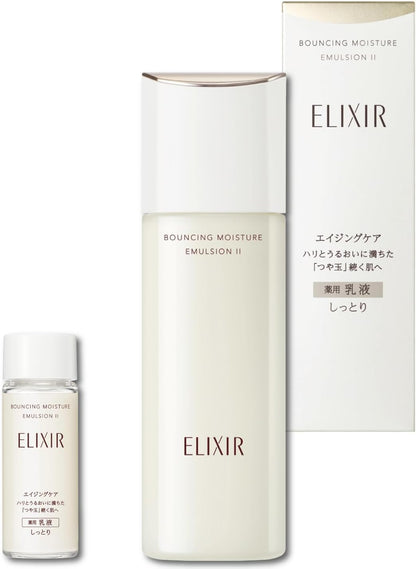 Elixir Bouncing Moisture Emulsion + Mini Size by Shiseido for Moisturizing Skin (240g)