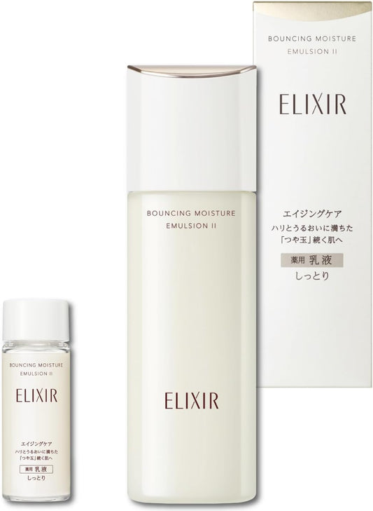 Elixir Bouncing Moisture Emulsion + Mini Size by Shiseido for Moisturizing Skin (240g)