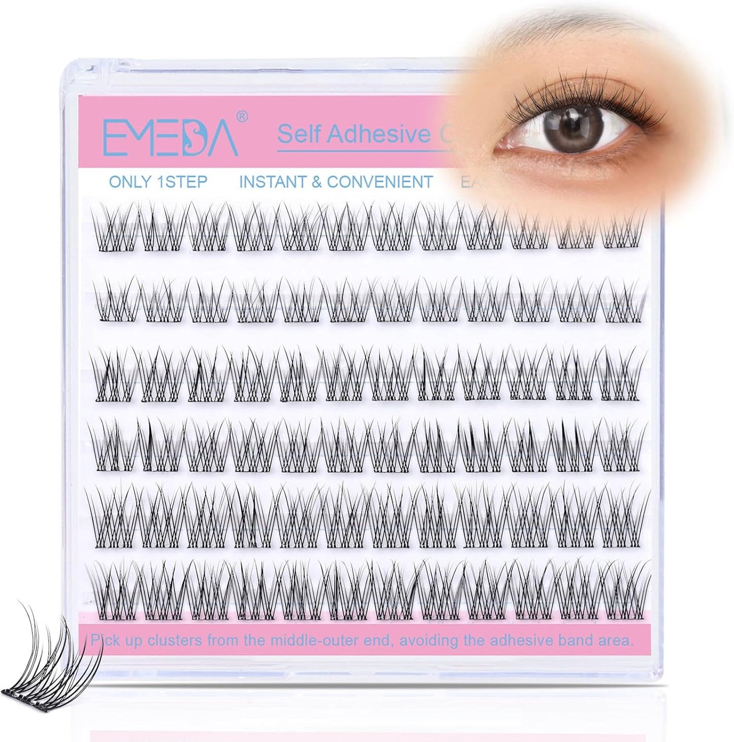 EMEDA Eyelashes Natural Eye Core  Lifestyle Makeup self-yw