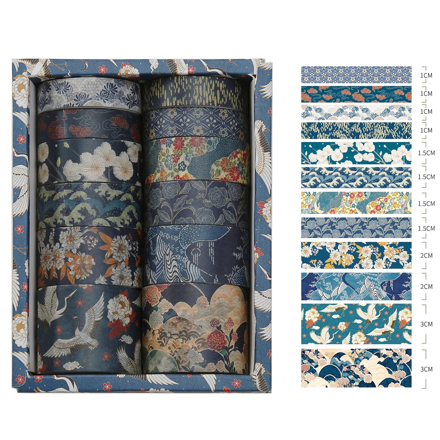 Songdao Kyoto Style Washi Masking Tape Set 12 Rolls