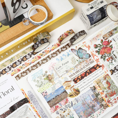 YUBX 60-Piece Floral Washi Tape Set 0.4in x 6.6ft