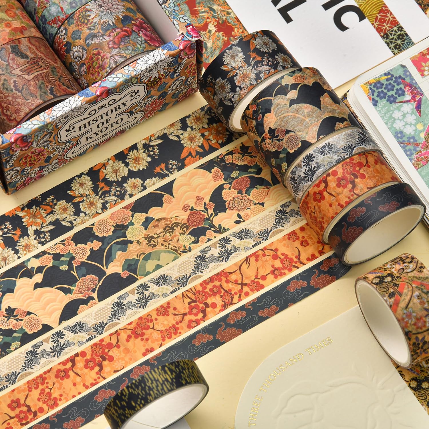 Songdao Kyoto Style Washi Masking Tape Set 12 Rolls
