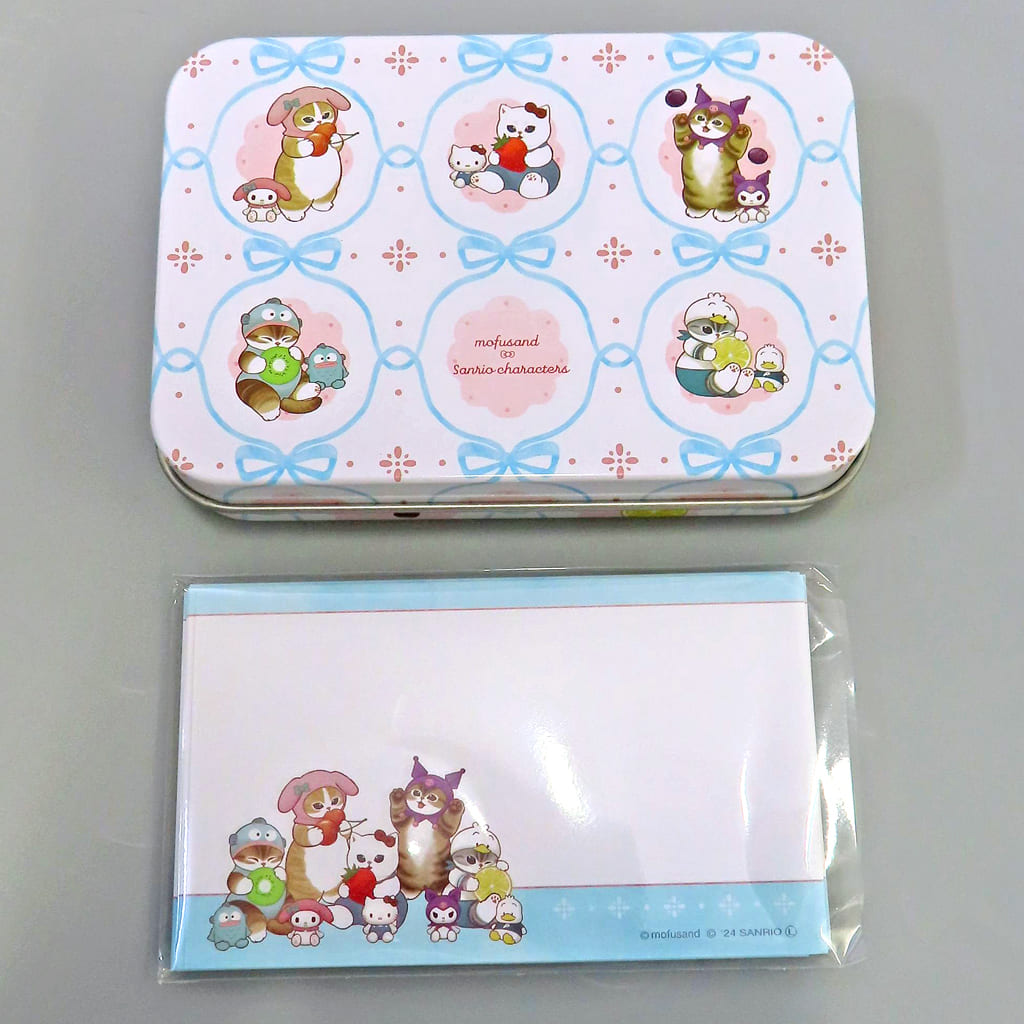 Mofusand x Sanrio Characters Memopad in Tin - Ribbon