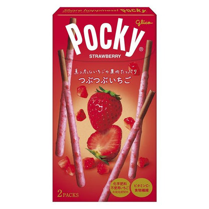 Glico Pocky Strawberry with Strawberry Bits