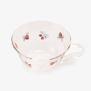 Strawberry Heat-resistant Glass Cup & Saucer Set - Afternoon Tea Limited