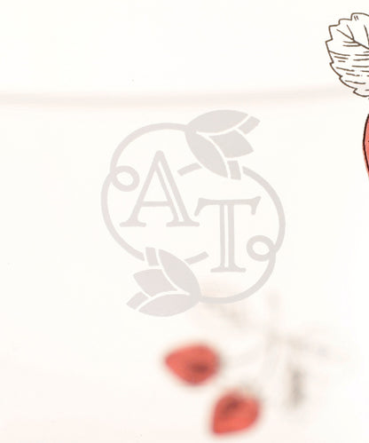 Strawberry Glass Cup & Saucer - Afternoon Tea Limited