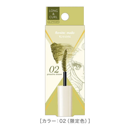 ماسكارا Kiss Me Heroine Make Long &amp; Curl Advanced Film C [إصدار محدود] - 02 Pistachio Bloom