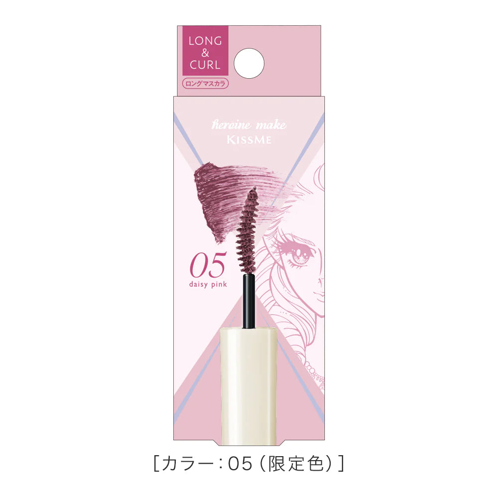 ماسكارا Kiss Me Heroine Make Long &amp; Curl Advanced Film C [إصدار محدود] - 05 Daisy Pink